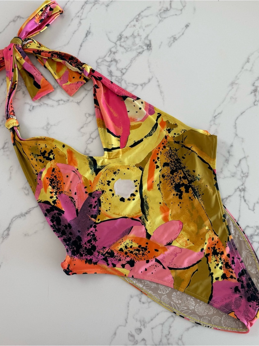 Free People free-est Sharon Printed One-Piece - Tropical Fruit - Size Medium - Picture 2 of 9
